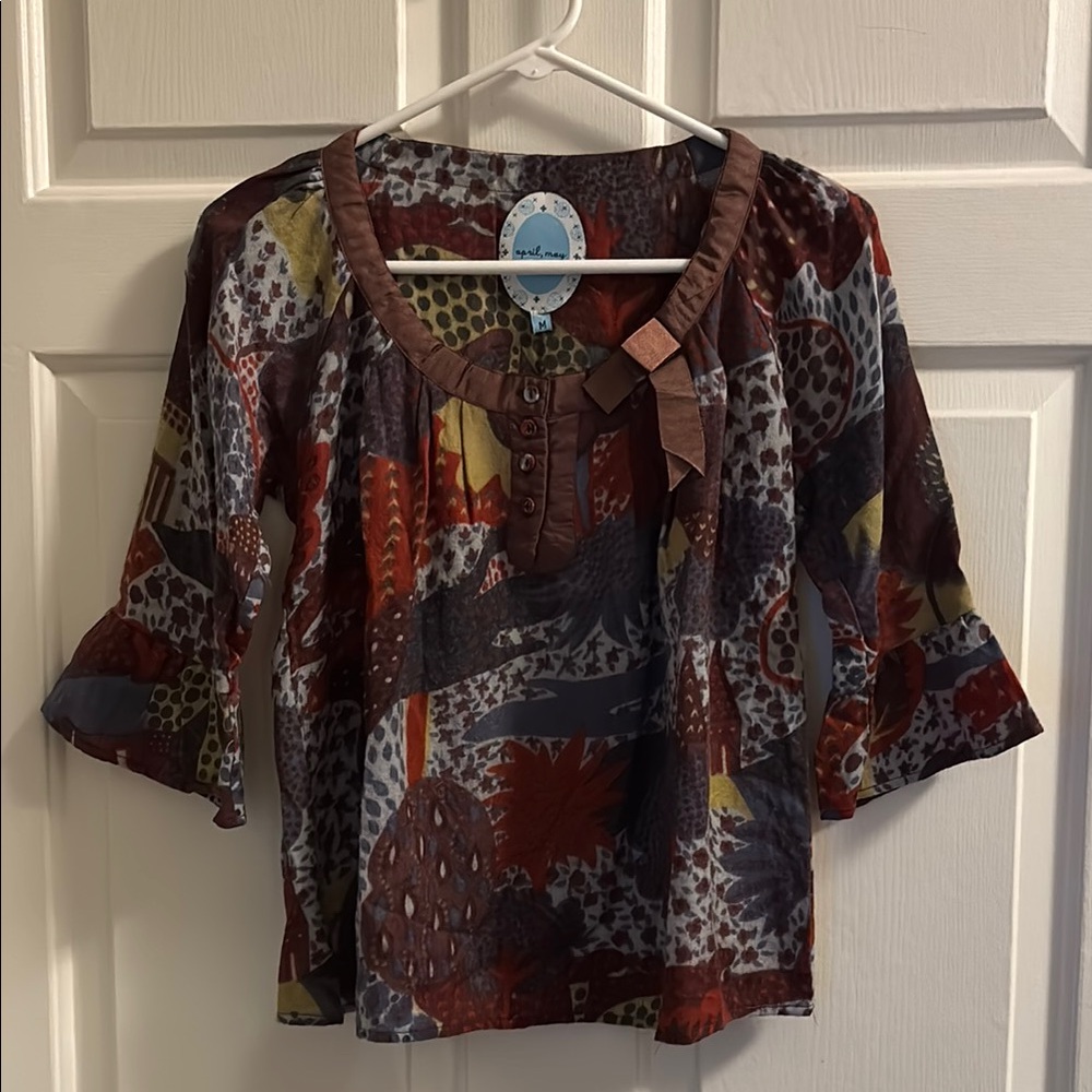 April, May wool trapeze top from Anthropologie